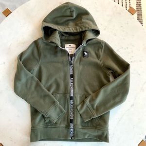 Size 11/12 Boys Abercrombie Kids Olive Hoodie